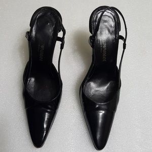 🎈EMPERIO ARMANI🎈 women's slingback patent Leathe